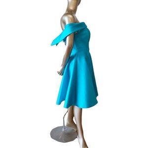 Vintage JOHN PAUL ATAKER Off-the-Shoulder Lace Up Back Party Dress